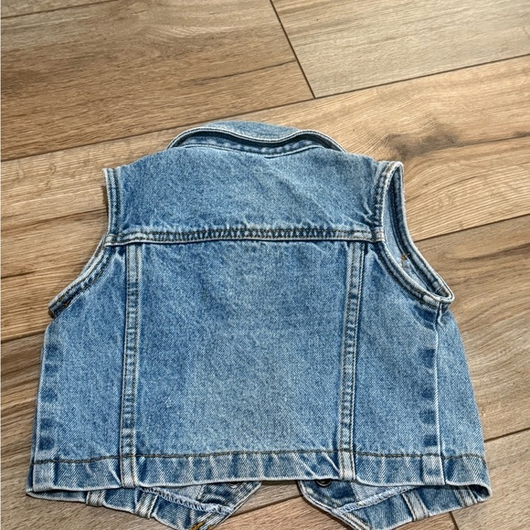 Denim Sleeveless Kids Jacket - Picture 4 of 4
